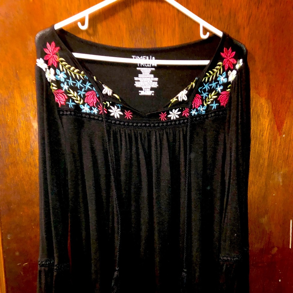 black floral shirt